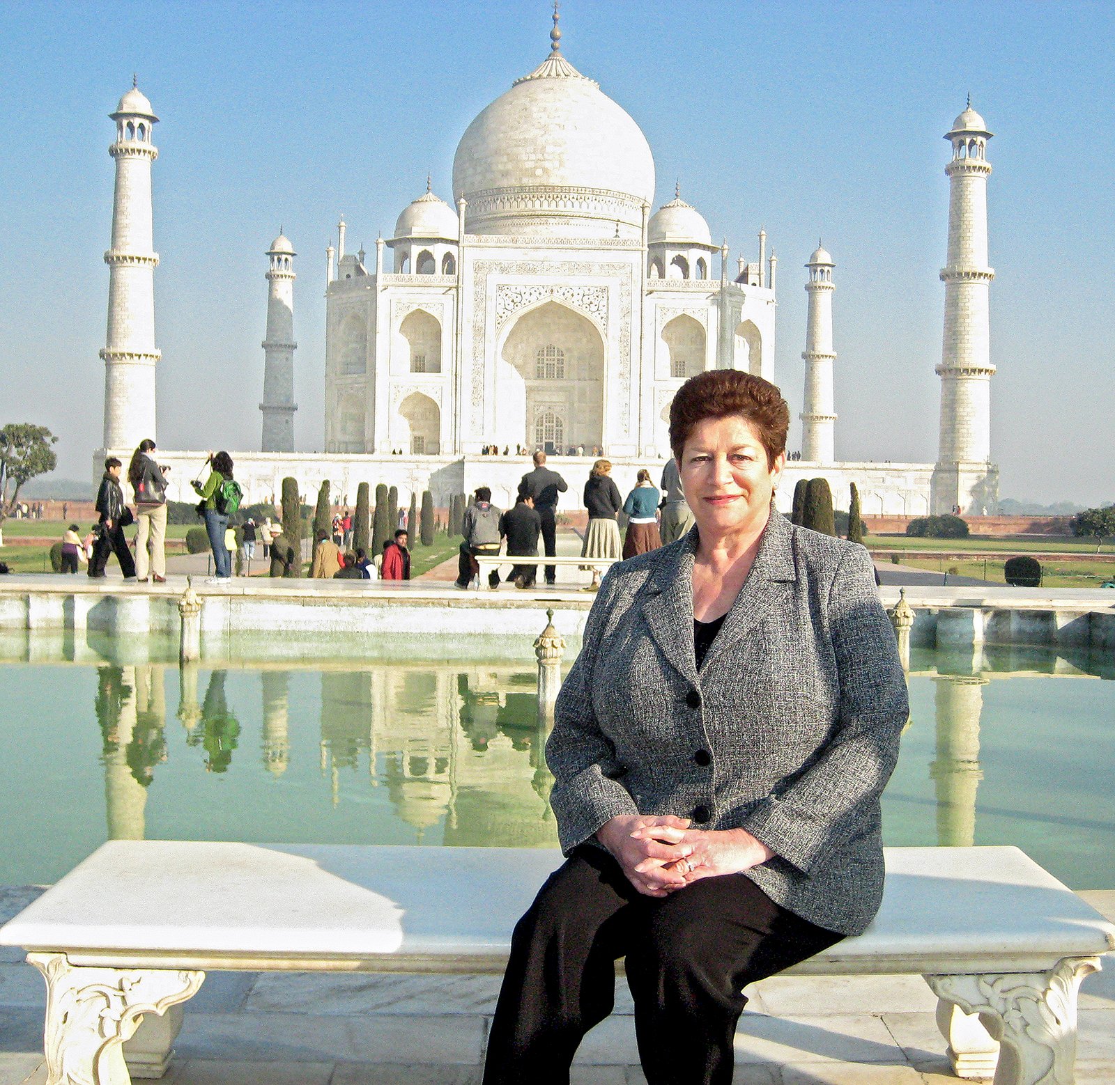 Lila Kronn at the Taj Mahal, 2008.