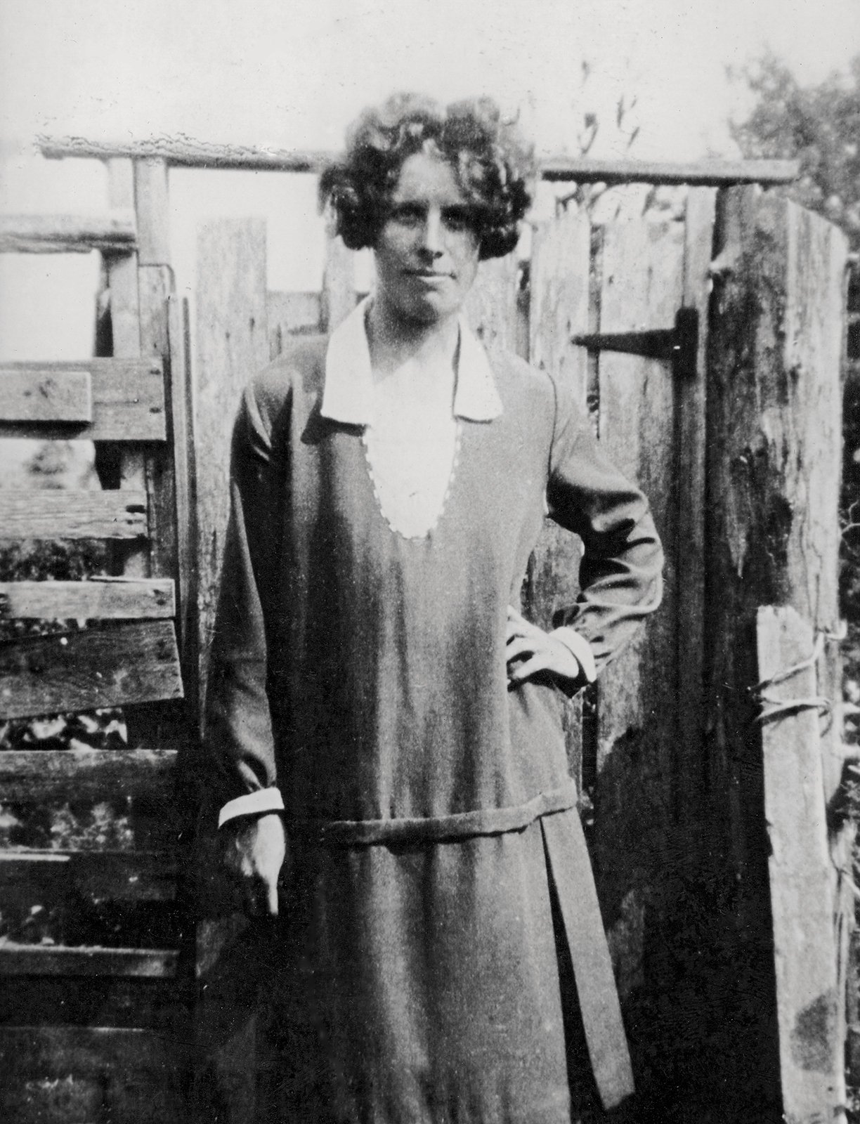 Lena (O’Driscoll) Dwyer, mother of Mike, at her home in Eyriesbeg, Beara, County Cork, c. 1920s.