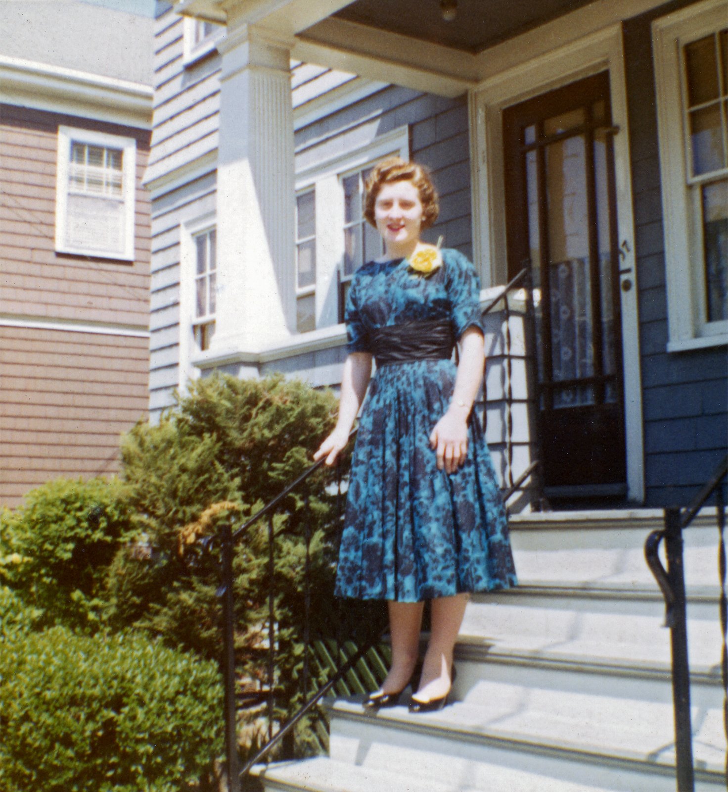 Maureen Dwyer (Mike’s sister) outside her aunt’s house in Dorchester, Massachusetts, May 1958.