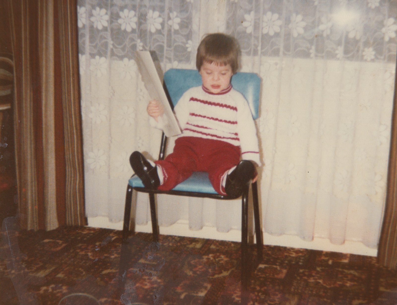 Lisa Crowne as a toddler, at home in Omagh in 1984.