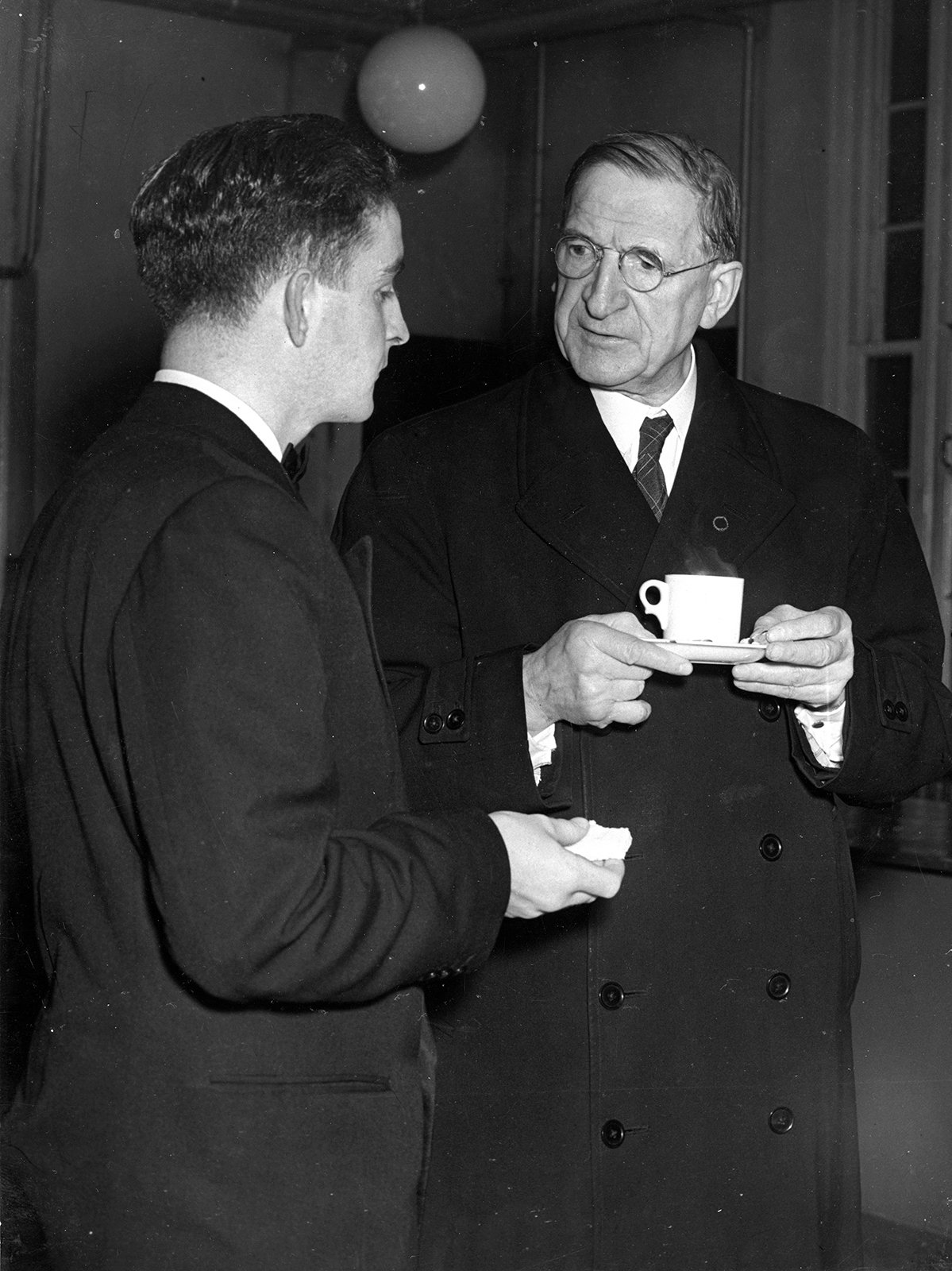Joe Keane, Mark’s cousin, with Éamon de Valera, 1950-1951, Irish Press photograph.
