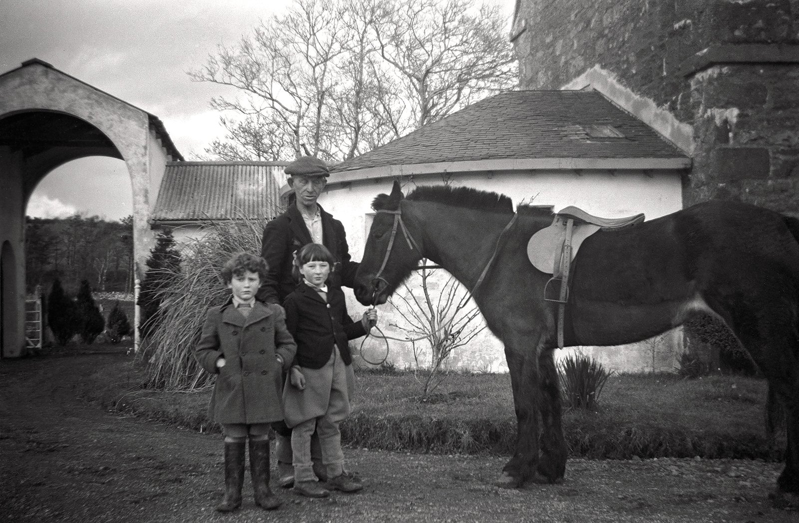 Left to right: Cormac O’Malley, Pat Clark and Etain O’Malley at Burrishoole, County Mayo, 1947. Photograph by Helen Hooker O’Malley.