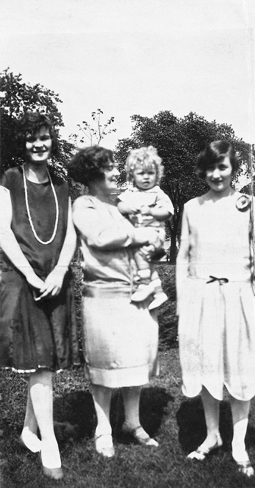 Left to right: Rachel McConnell, Margaret ‘Sissy’ (McConnell) Clarke with her son William, known as ‘Billy’, and Martha (McConnell ) Quinn.