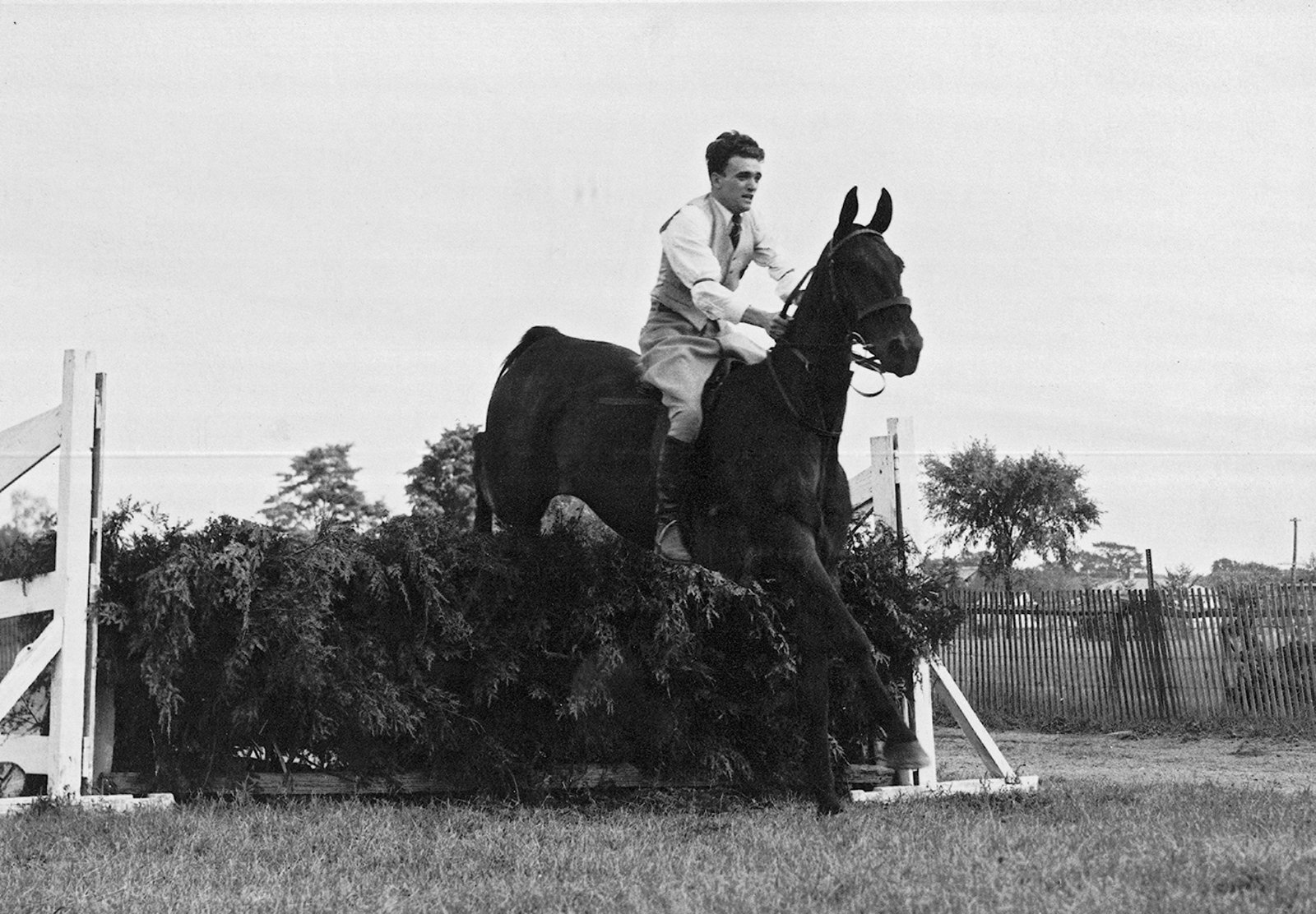Tommy Stephensoncompeting in horsejumping in Toronto.